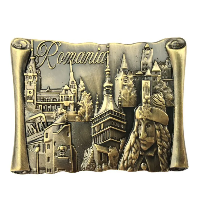 Castele, vlad tepes romania, model papirus, magnet din metal
